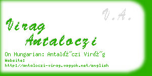 virag antaloczi business card